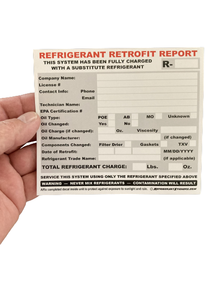 refrigerant retrofit report